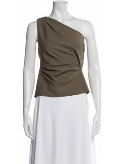 Pre-owned Eaves One-shoulder Sleeveless Top In White