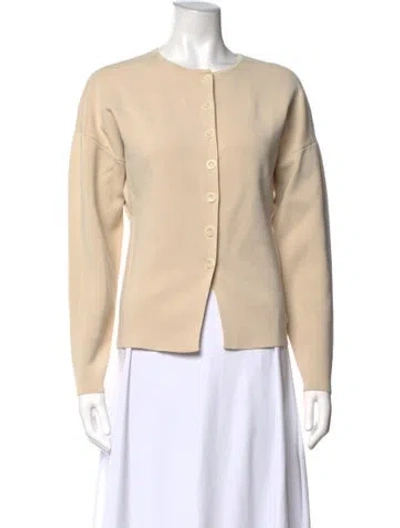 Pre-owned Eaves Open Front Sweater In Neutrals