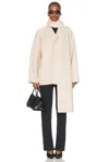Eaves Osher Wool Coat In Ivory