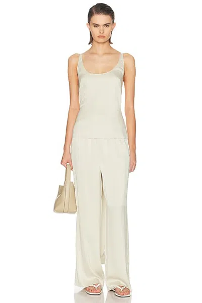 Eaves Romy Washed Silk Top In Metallic
