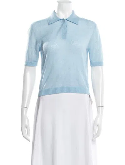 Pre-owned Eaves Short Sleeve Polo In Blue