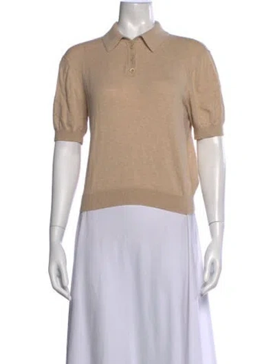 Pre-owned Eaves Short Sleeve Polo In Neutrals