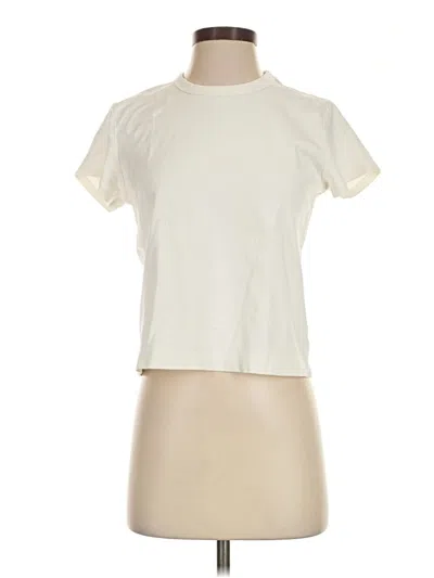 Pre-owned Eaves Short Sleeve Turtleneck In Ivory