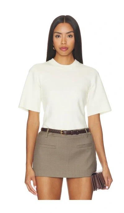 Eaves Shuri Knit Tee In Ivory