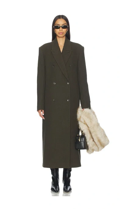 Eaves Sif Manteco Wool Coat In Animal Print