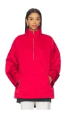 Eaves Silje Half Zip Parka In Red