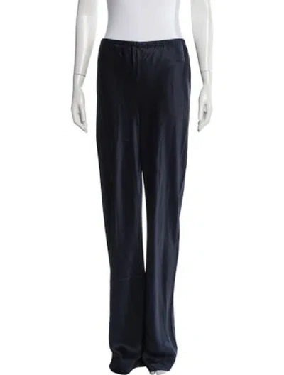 Pre-owned Eaves Silk Wide Leg Pants In Blue