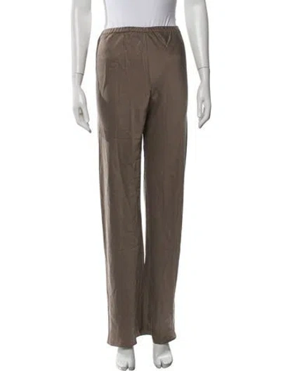 Pre-owned Eaves Silk Wide Leg Pants W/ Tags In Neutral