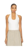 Eaves Simeon Halter Top In White