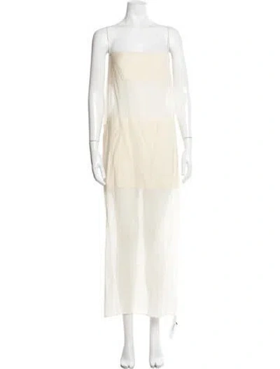 Pre-owned Eaves Square Neckline Long Dress W/ Tags In Neutrals