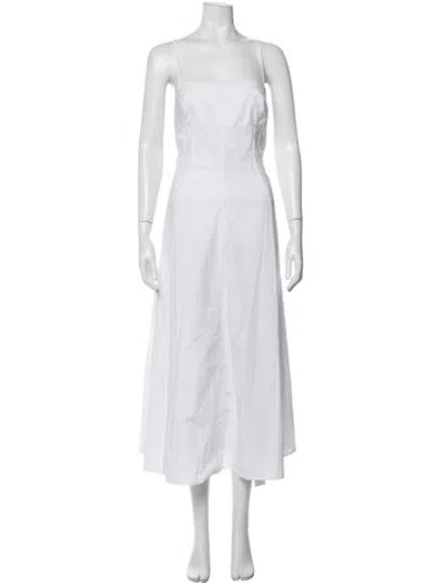 Pre-owned Eaves Square Neckline Long Dress W/ Tags In White