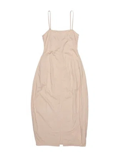 Pre-owned Eaves Strapless Long Dress In Neutrals