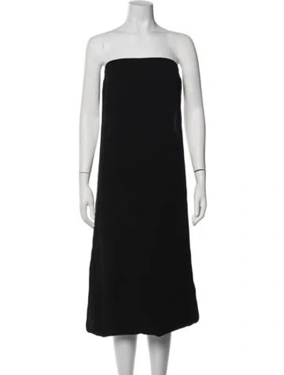 Pre-owned Eaves Strapless Midi Length Dress W/ Tags In Black