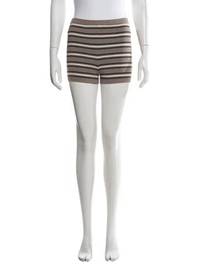 Pre-owned Eaves Striped Mini Shorts In Multicolor