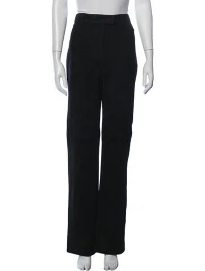 Pre-owned Eaves Suede Wide Leg Pants In Black