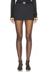 Eaves Trouser Melange Suiting Skort In Dark Grey