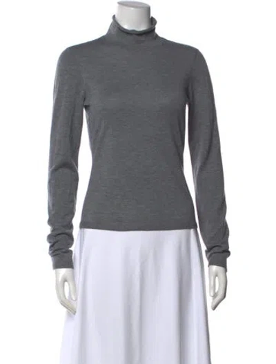 Pre-owned Eaves Turtleneck Long Sleeve Top In Gray
