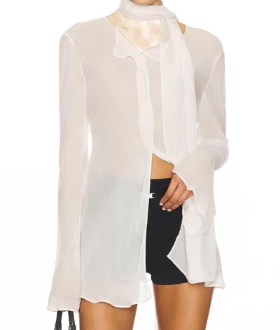 Eaves Via Blouse In Ivory In White