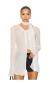 Eaves Via Blouse In White