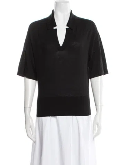 Pre-owned Eaves V-neck Sweater In Black