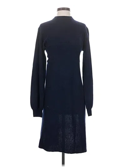 Pre-owned Eaves Wool Cardigan Sweater In Blue