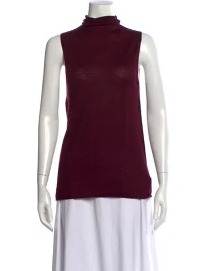Pre-owned Eaves Wool Turtleneck Sweater In Burgundy