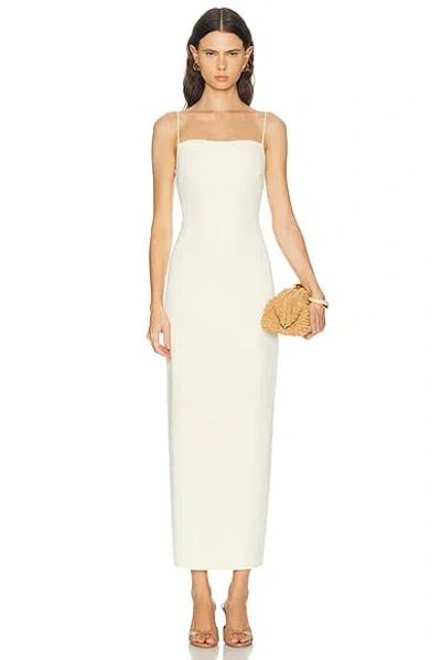 Eaves X Blake Evin Dani Polished Crepe Maxi Dress In Neutral