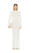 Eaves X Coco Wister Long Sleeve Maxi Dress In White