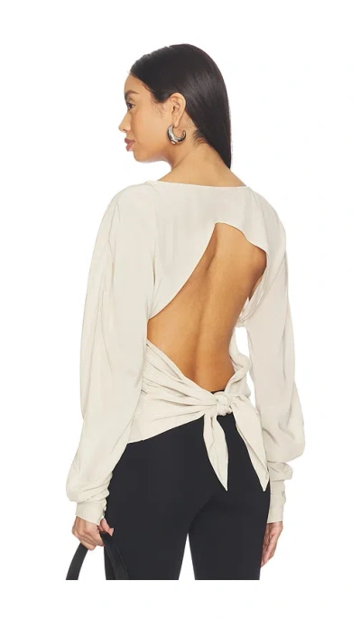 Eaves X Jasmine Tookes Amari Open Back Top In White