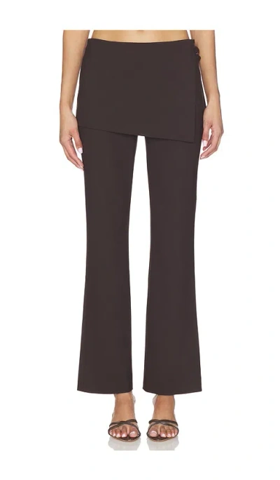 Eaves X Jasmine Tookes Dana Apron Pant In Brown