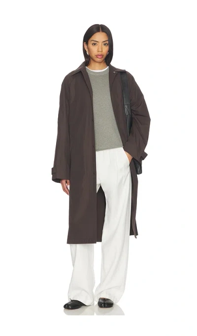 Eaves X Jasmine Tookes Kenzie Trench Coat In Brown