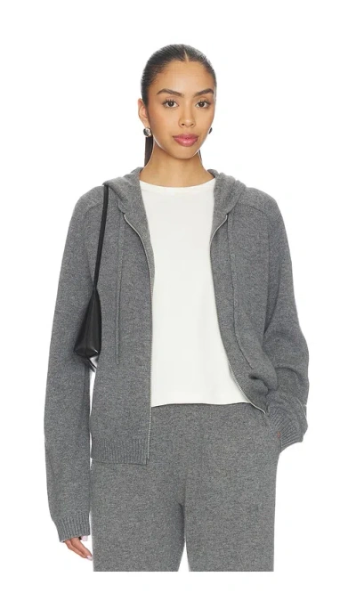 Eaves X Jasmine Tookes Milah Wool Cash Zip Up In Gray