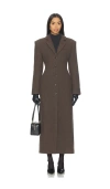 Eaves Yaron Manteco Wool Coat In Gray