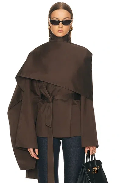 Eaves Yuna Crop Trench In Brown