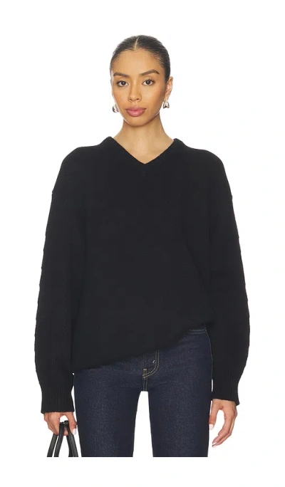 Eaves Zelia V-neck Sweater In Black