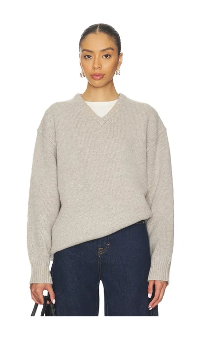Eaves Zelia V-neck Sweater In Gray