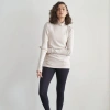 Eavolu Acadia Split-sleeve Long-sleeve Top In Bone