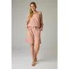 Eavolu Baikal Eco-luxe Fleece Bermuda Short In Pink