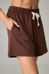 Eavolu Baikal Eco-luxe Fleece Short In Brown