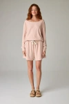 Eavolu Baikal Eco-luxe Fleece Short In Pink