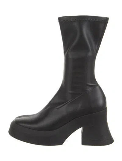 Pre-owned Eb By Miista Leather Sock Boots In Black