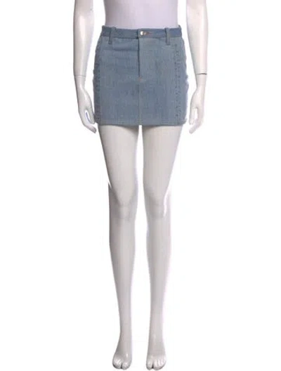 Pre-owned Eb Denim 771852 Mini Skirt In Blue