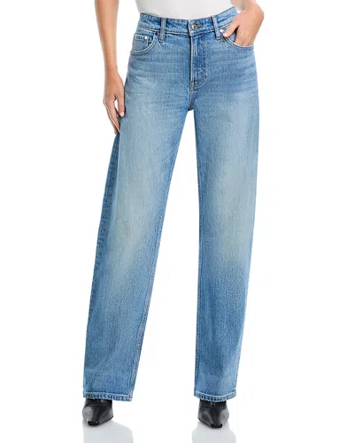 Eb Denim Alida High Rise Bowed Leg Jeans In Cleo In Blue