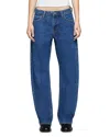Eb Denim Alida High Rise Bowed Leg Jeans In Lenox In Blue