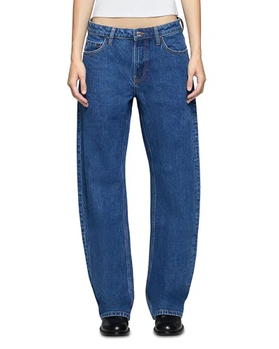 Eb Denim Alida High Rise Bowed Leg Jeans In Lenox In Blue