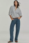 Eb Denim Alida High-rise Loose Bowed Jeans In Blue