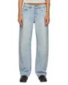 Eb Denim Alida High Rise Loose Bowed Jeans In Sanctuary In Blue