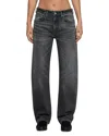 Eb Denim Alida High Rise Loose Bowed Jeans In Smoke In Black