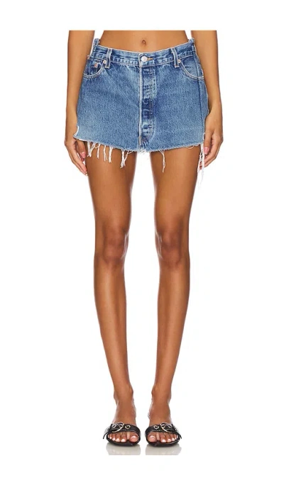 Eb Denim Angeli Mini Skirt In 빈티지 데님
