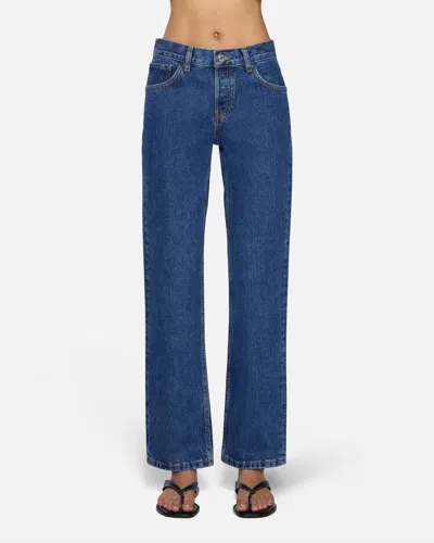 Eb Denim Ariel Mid Rise Wedgie Jeans In Manhattan In Blue
